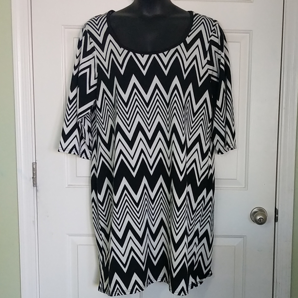💸Derek Heart Plus Black/Cream Dress